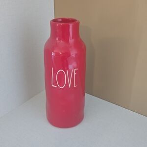 Red Ceramic Love Vase By Rae Dunm